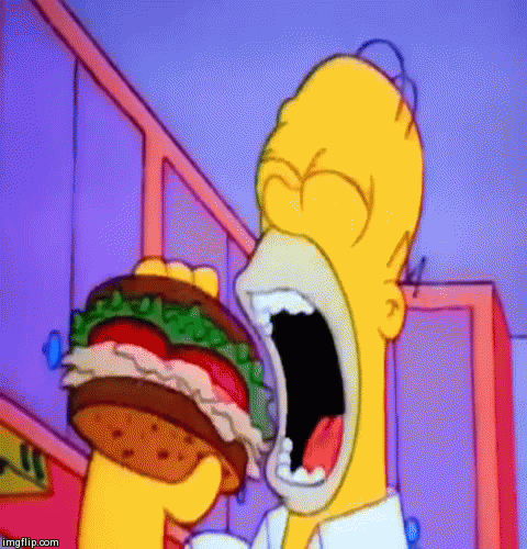 Gif Image Most Wanted Homer Eating Donut Gif