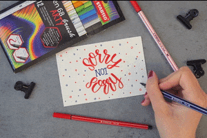 Sorry Not Sorry Lettering GIF by STABILO