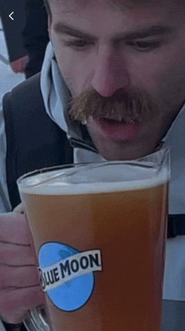 Blue Moon Skiing GIF