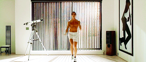 american psycho exercise GIF Funny Gifs