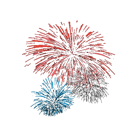 4Th Of July Fireworks Sticker