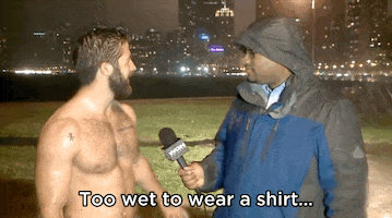 Too Wet To Wear A Shirt Raining GIF