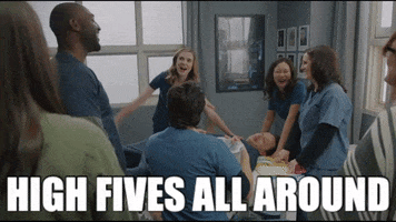 High Five Group Hug GIF by Hospital Show