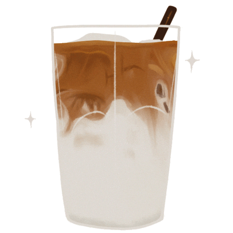 Iced Coffee Sticker by LilCrescentMoon