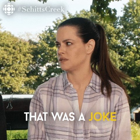 Joking Schitts Creek GIF by CBC