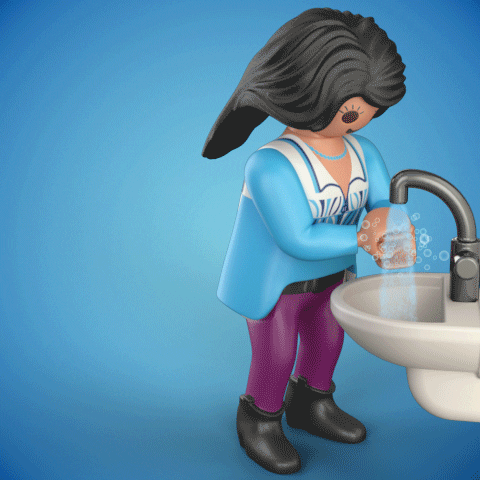 Stay Healthy Wash Hands GIF by PLAYMOBIL (GIF Image)