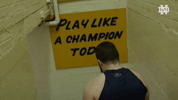 Football Gold GIF by Notre Dame Fighting Irish