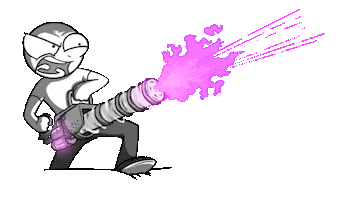 Pew Pew Pink Sticker by WTFrame Comics