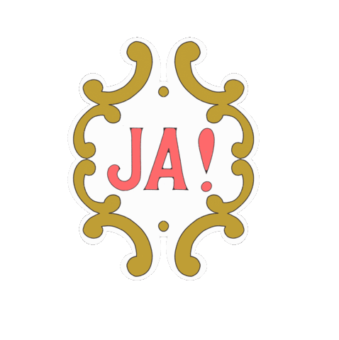 Ja Retroart Sticker by Little Gem Studio