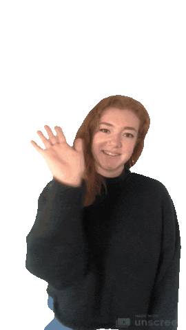 Girl Wave Sticker