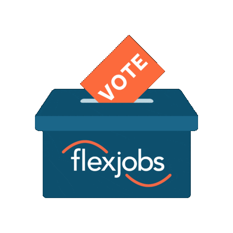 Yes Or No Vote Sticker by FlexJobs | Trusted, Vetted Remote Jobs