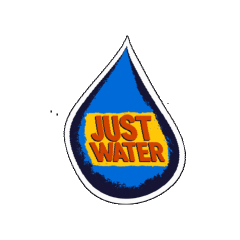 Waterdrop Just Water Sticker by Simavi