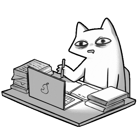 Sleepy Cat Sticker by bibhy