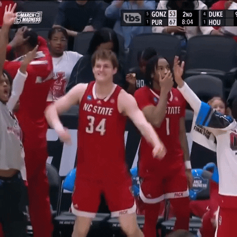 Nc State Wolfpack Sport GIF by NCAA March Madness