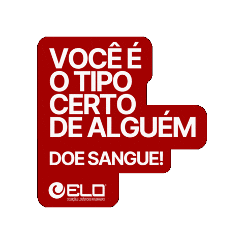 Doacao De Sangue Sticker by Elo Logística