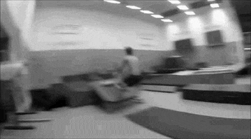 black and white gymnastics GIF