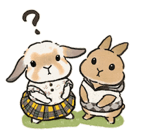 うさぎ わからない Sticker