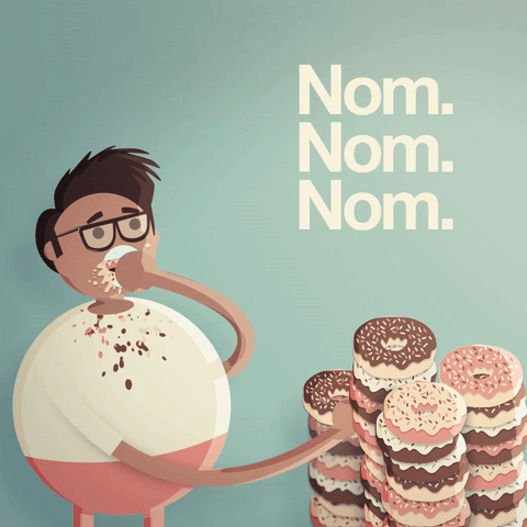 Donuts Nom GIF by Jake