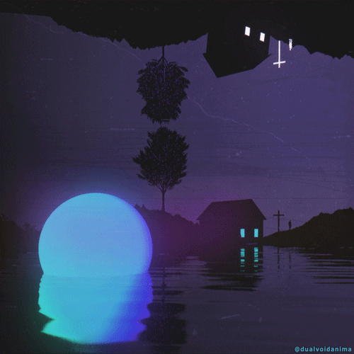 Blue Moon Art GIF by dualvoidanima