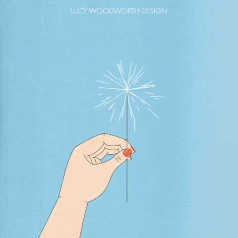 Illustration Sparkle GIF by Lucy Woodworth Design