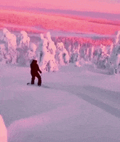 Nature Is Lit Snowboarding GIF by MOODMAN