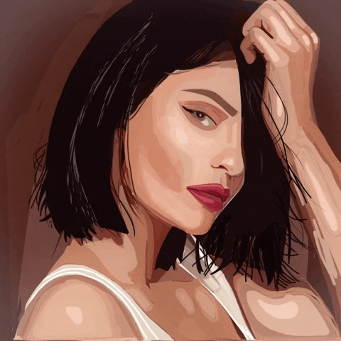Kylie Jenner Illustration GIF