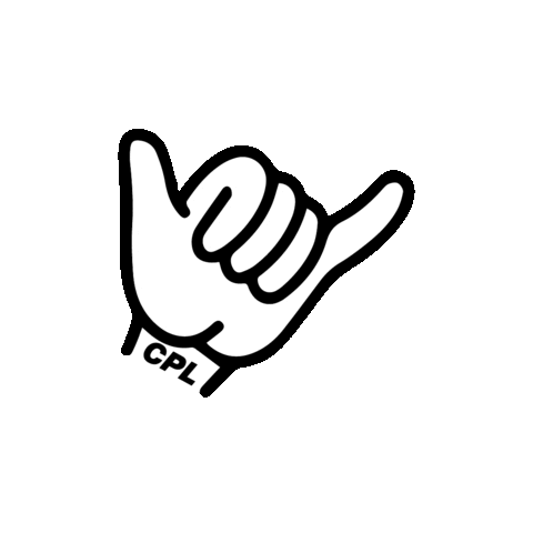 Shaka Hang Loose Sticker by Canadian Party Life