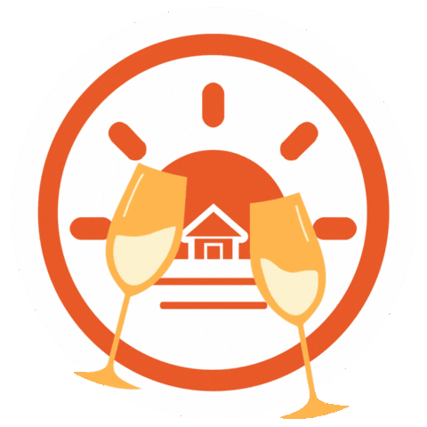 Cheers Champagne Sticker by Dream Properties - Spaanse Droomhuizen