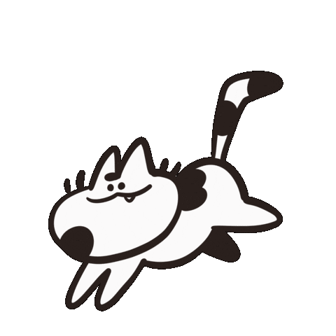 ねこ 走る Sticker