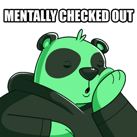 Sleepy Bored At Work Sticker by SuperVerse