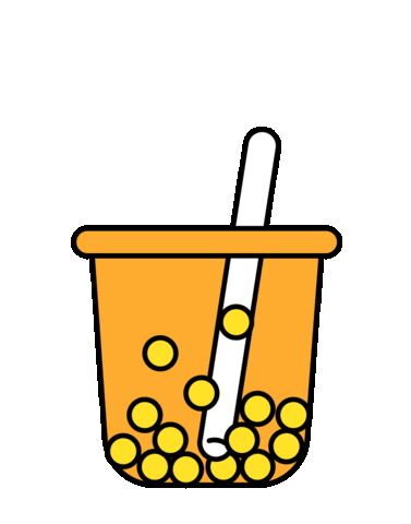 Bubble Tea Coffee Sticker by Emily Redfearn