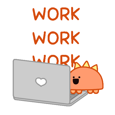 Working Work From Home Sticker by DINOSALLY