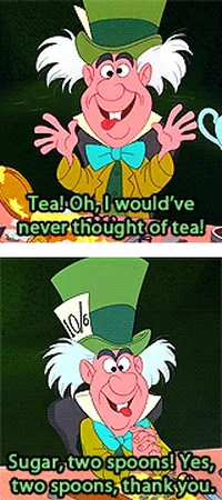 meh alice in wonderland GIF
