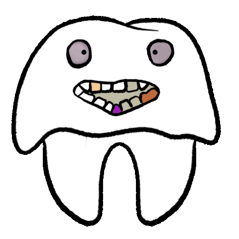 Ghost Teeth Sticker