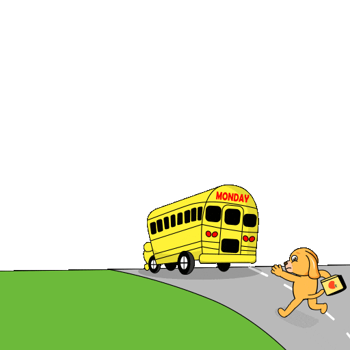 Back To School Dog Sticker by MyMorningDog