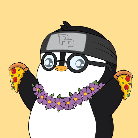 Hungry Pizza Time GIF by Pudgy Penguins