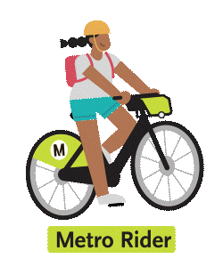 Bike Bus Sticker by Metro Los Angeles