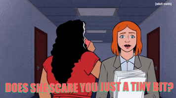 Scared Work GIF by Adult Swim