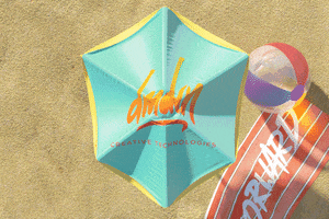 DMDRN art logo design beach GIF