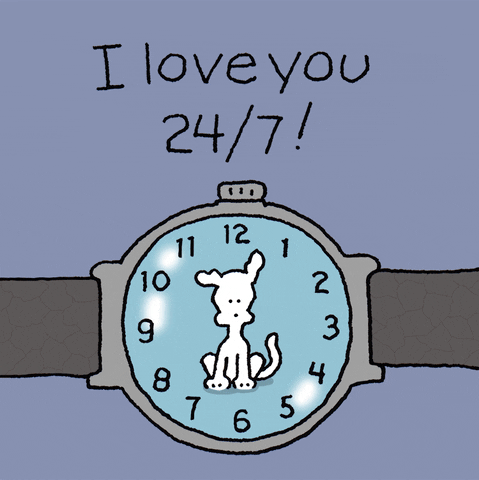 I Love You Around The Clock GIF by Chippy the Dog