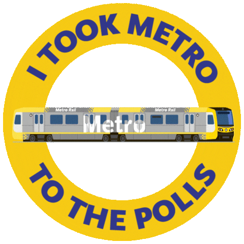 Vote Train Sticker by Metro Los Angeles