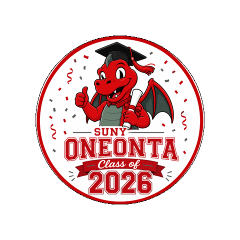 Red Dragons Spring Sticker by SUNY Oneonta