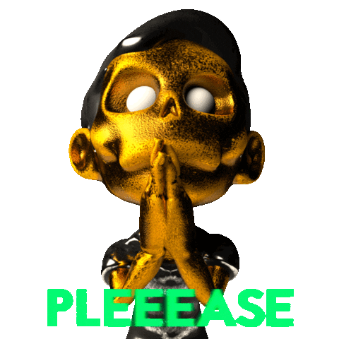 3D Please Sticker by Zomboy