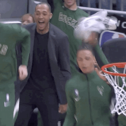 Jumping Lets Go GIF by Milwaukee Bucks