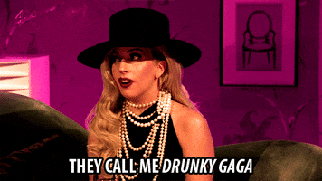 drunk lady gaga GIF