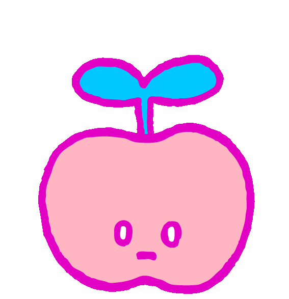 Happy リンゴ Sticker by ububun.