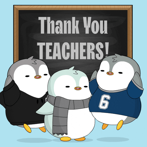 pudgy penguins thank you teacher gif teachers day