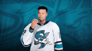 Hockey Kiss GIF by San Jose Barracuda