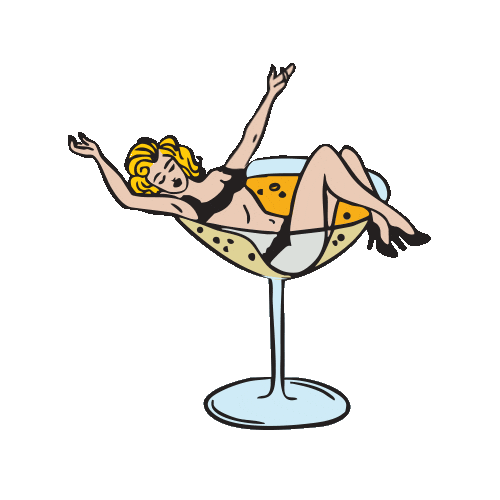 Cocktail Mimosa Sticker by Granriviera
