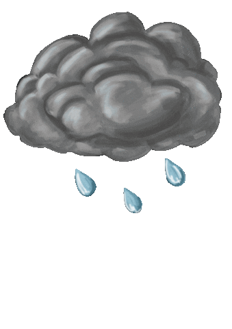 Rain Капли Sticker